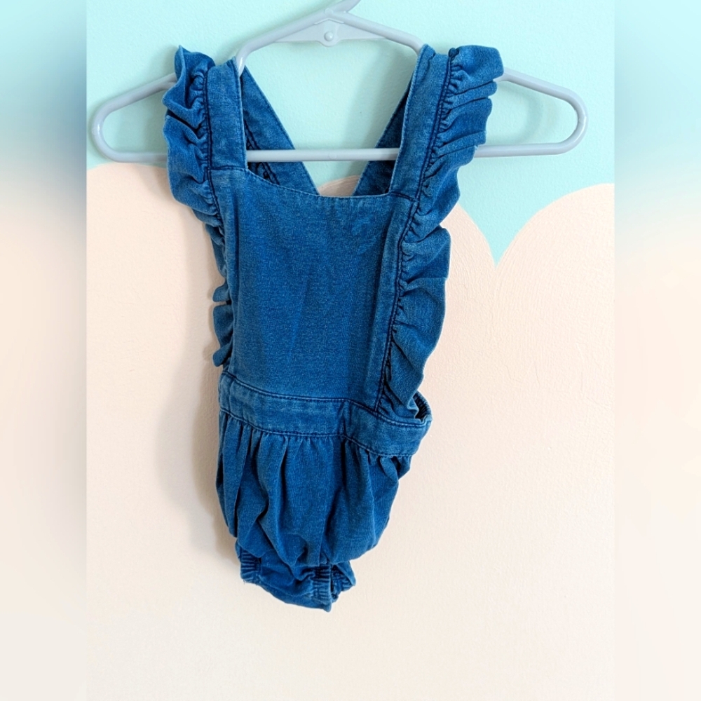 Cat & Jack Denim Romper with Ruffles